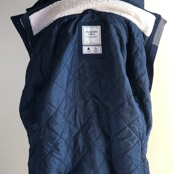 Abercrombie & Fitch Water Wind Resistant Hooded Technical Parka Jacket sz Large - Picture 8 of 16